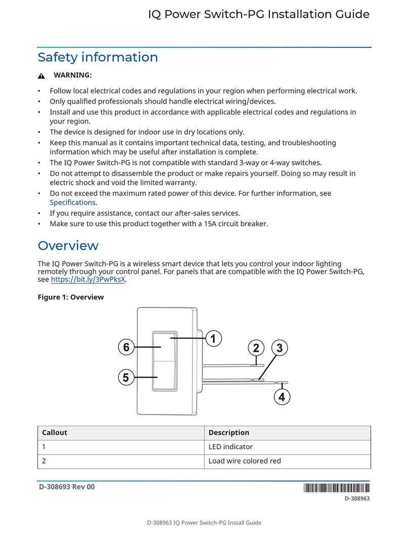 QOLSYS IQ Power Switch-PG installation guide