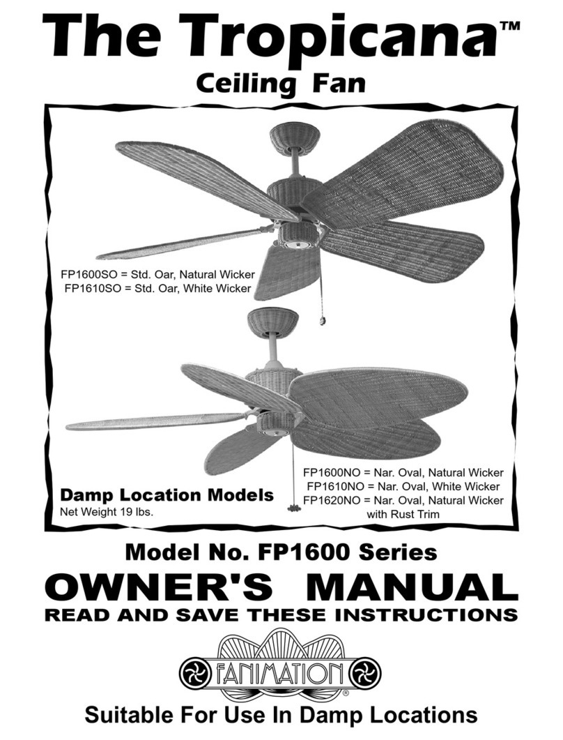 Fanimation Tropicana FP1600 Series owner's manual