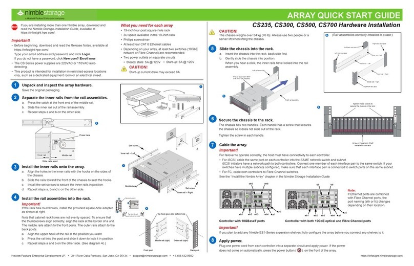HP nimblestorage CS235 User manual HP nimblestorage CS235 User manual