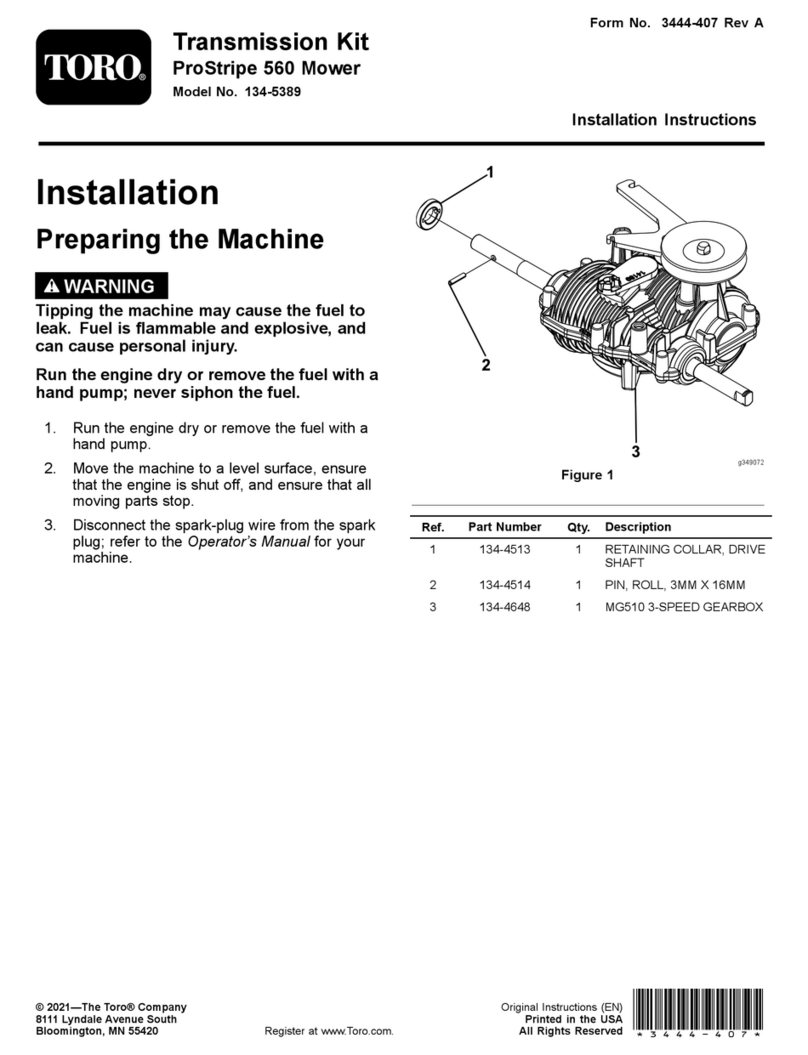 Toro 134-5389 installation instructions