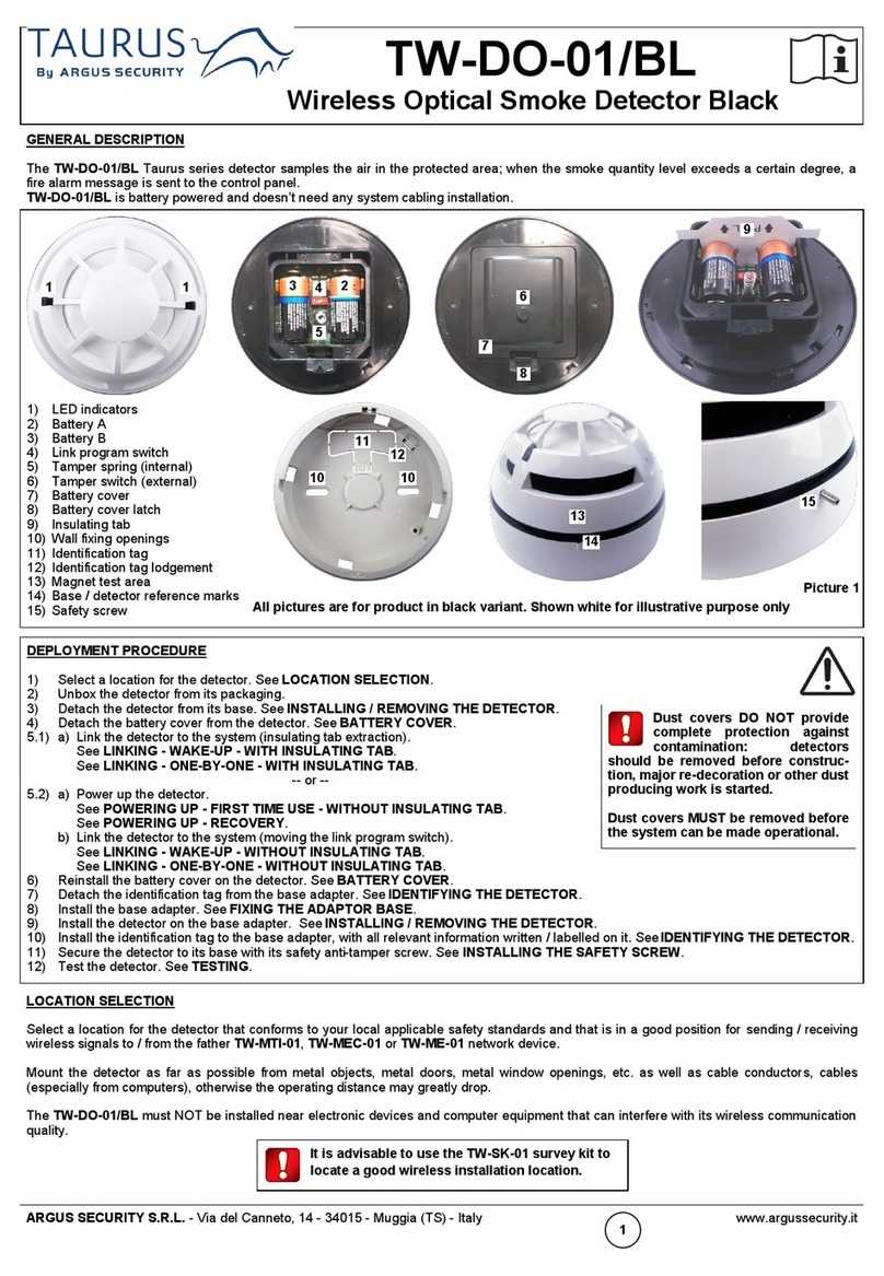 Argus Security TAURUS TW-DO-01/BL User manual