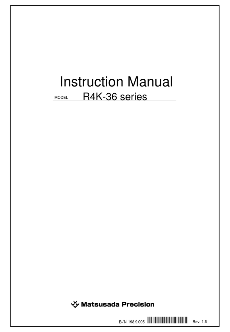 Matsusada Precision R4K-36 Series instruction manual
