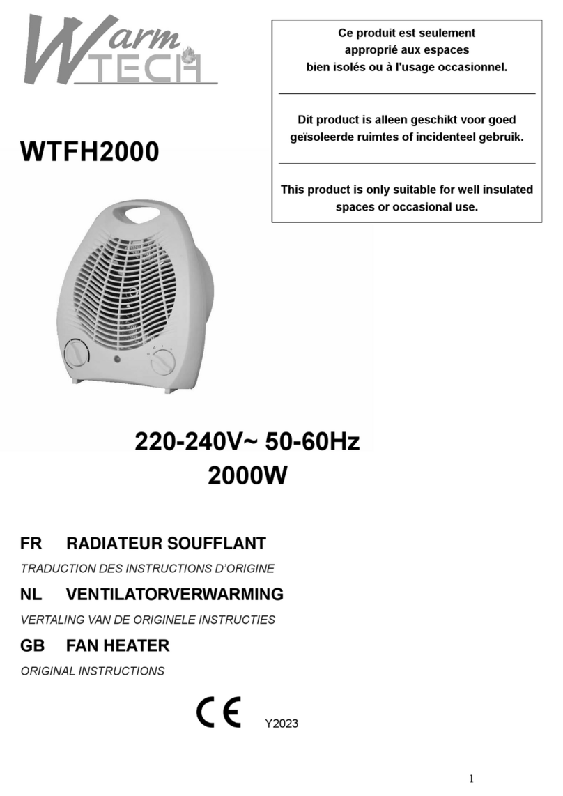 Warmtech WTFH2000 User manual