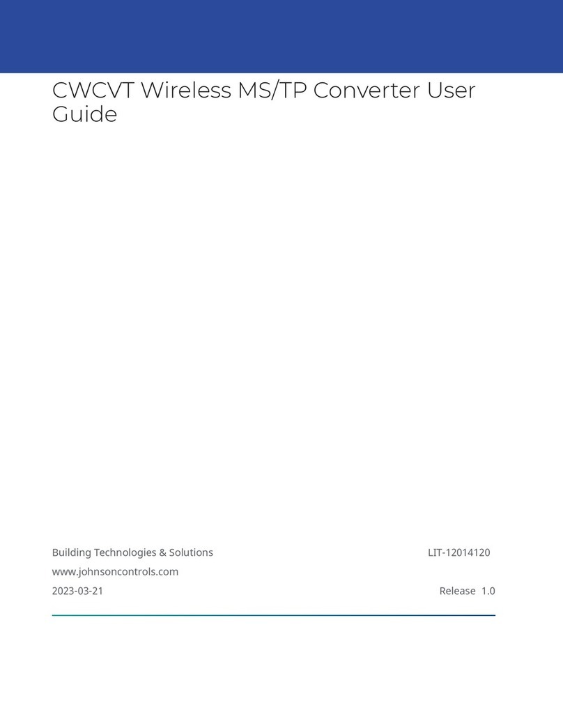 Johnson Controls CWCVT user guide