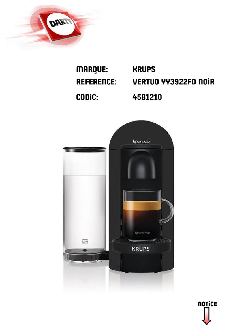 Nespresso Vertuo YY3922FD manual