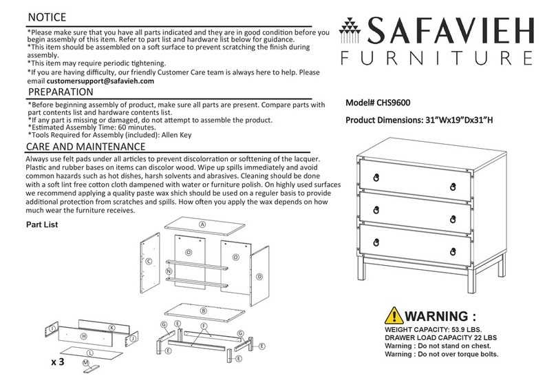 Safavieh Furniture CHS9600 manual