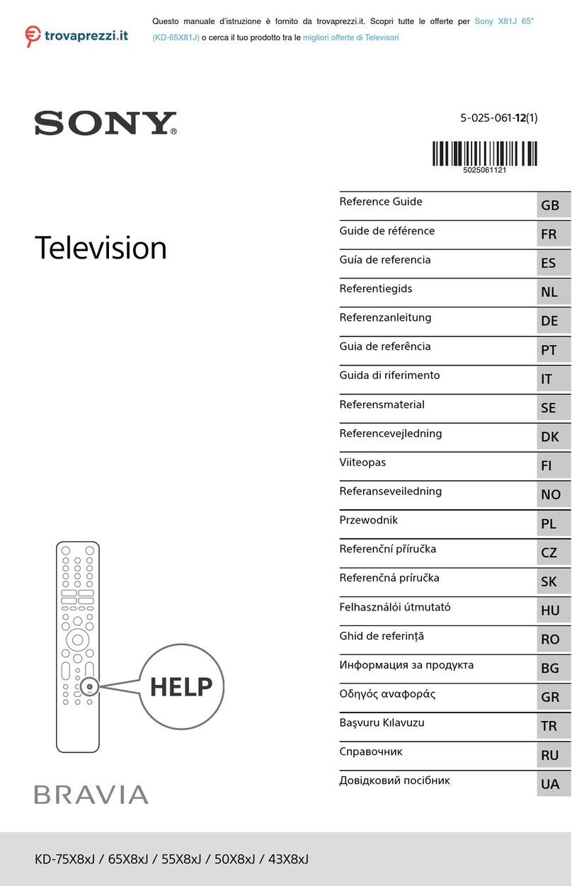 Sony Bravia KD-50X8 J Series User manual