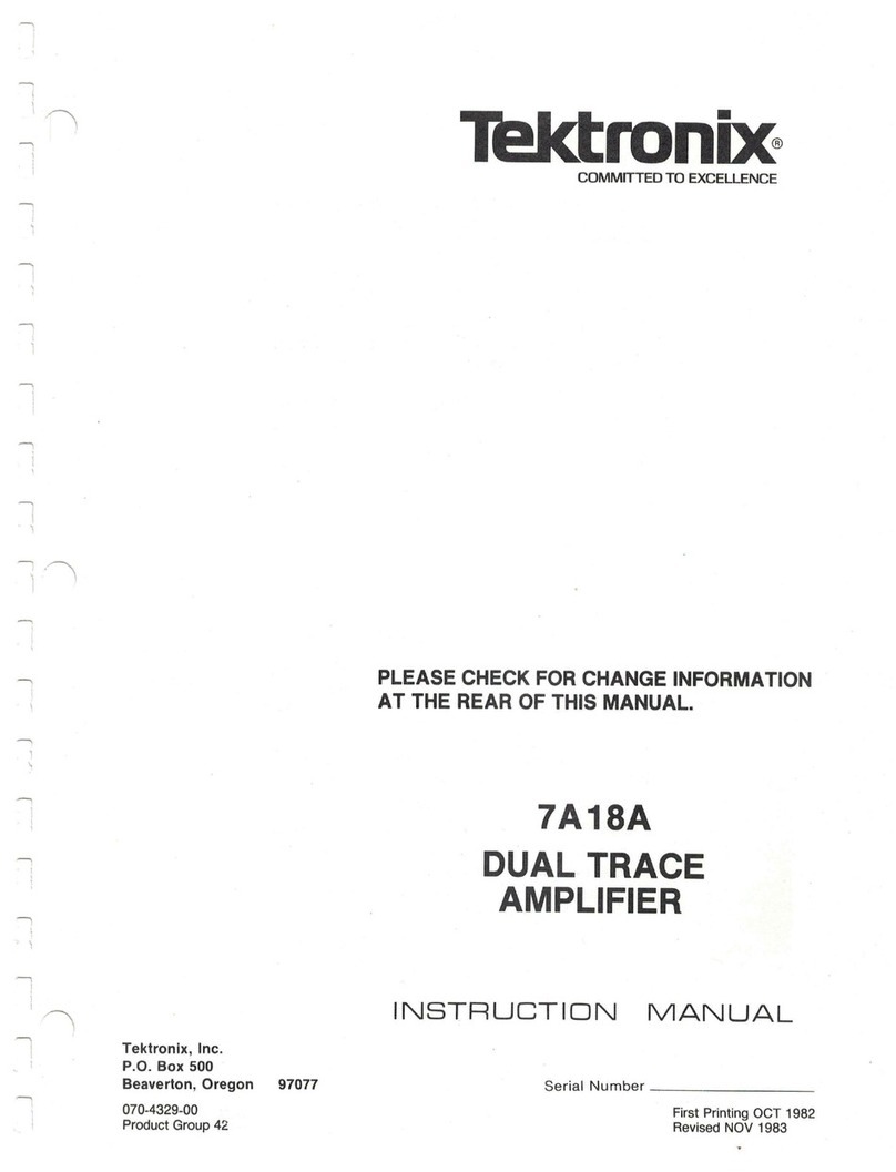 Tektronix 7A18A User manual