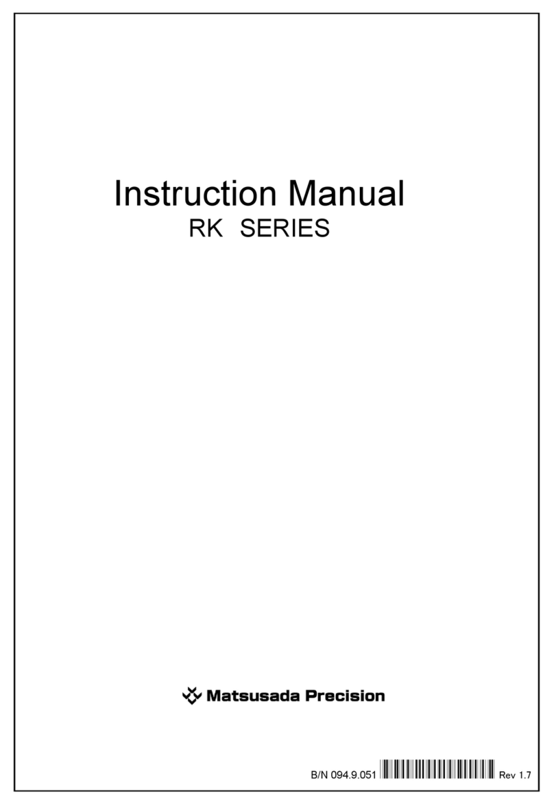 Matsusada Precision RK Series User manual