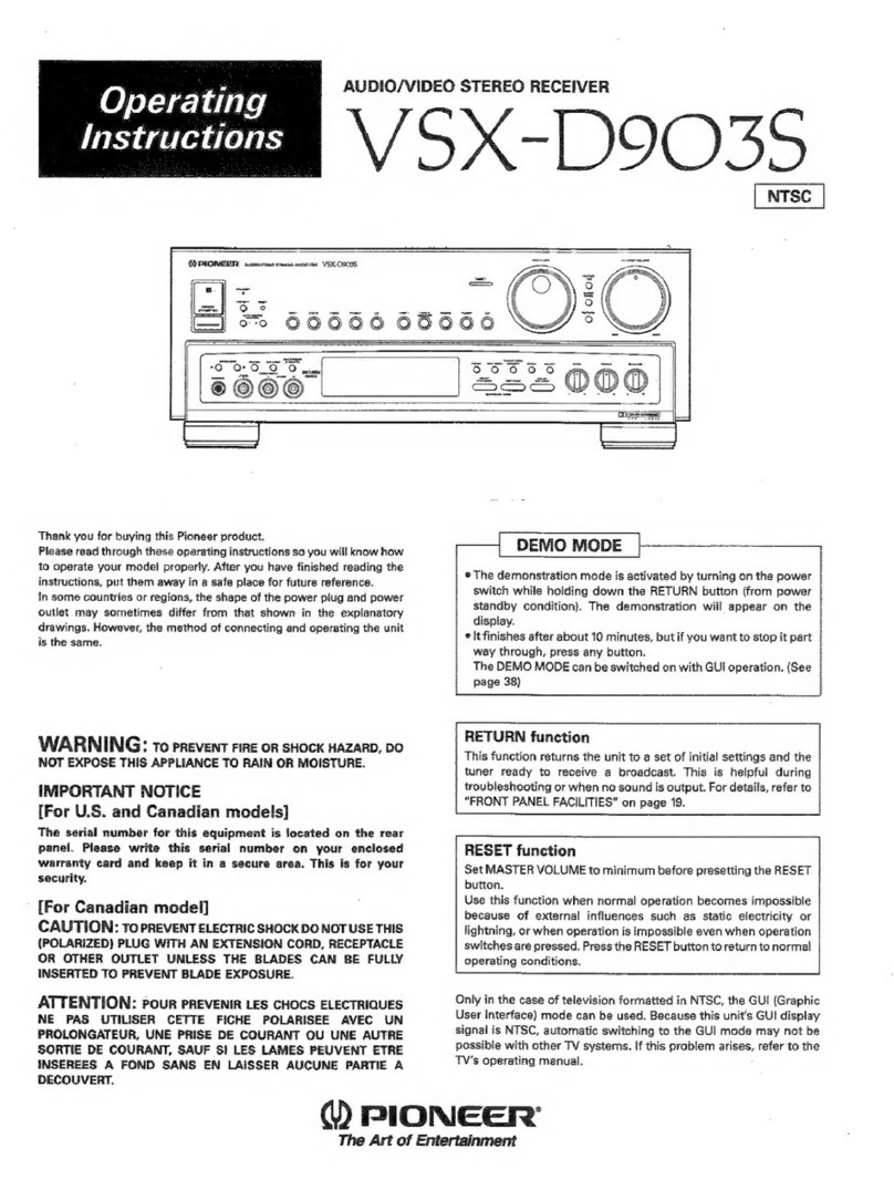 Pioneer VSX-D903S operating instructions