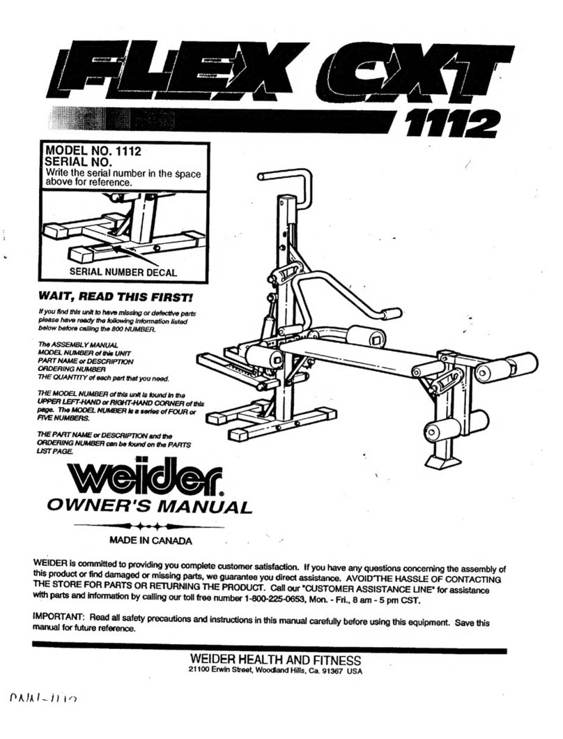 Weider FLEX CXT 1112 User manual
