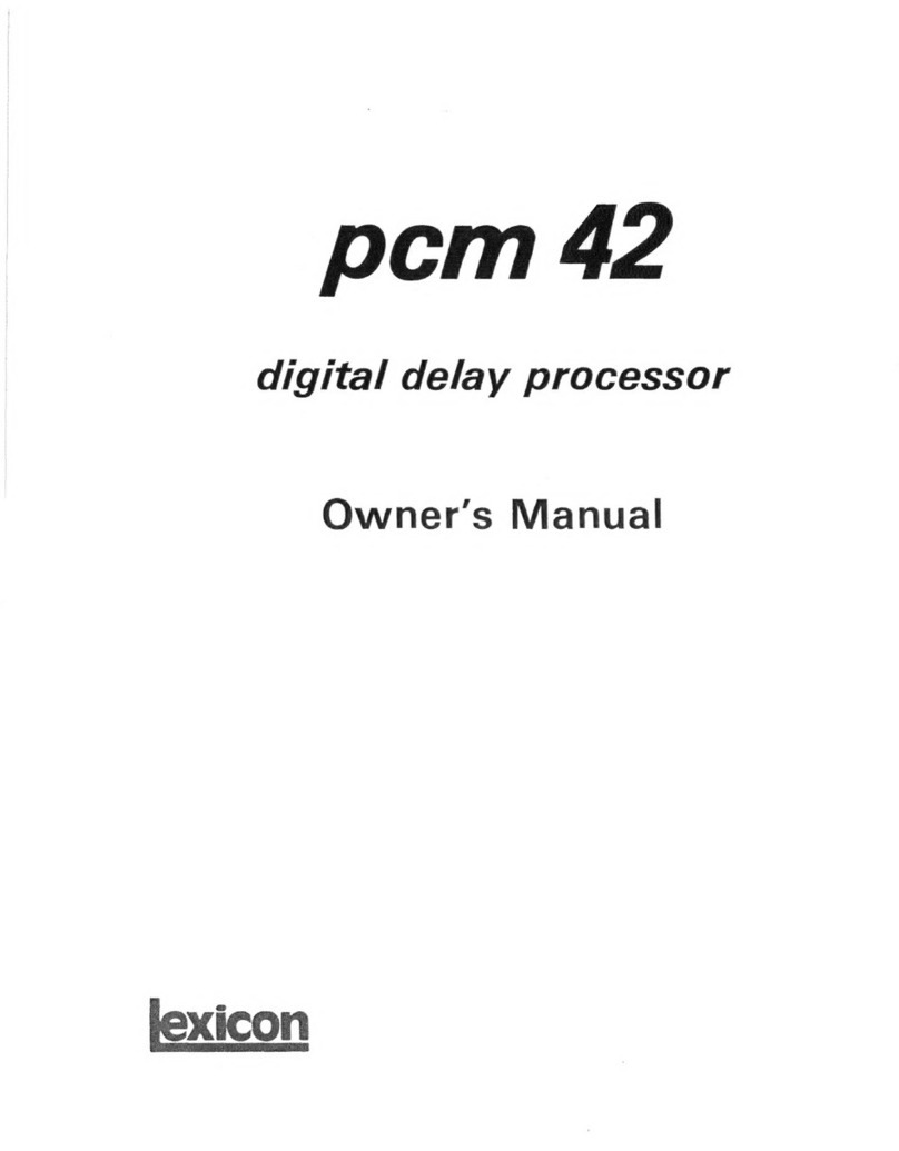 Lexicon PCM 42 User manual