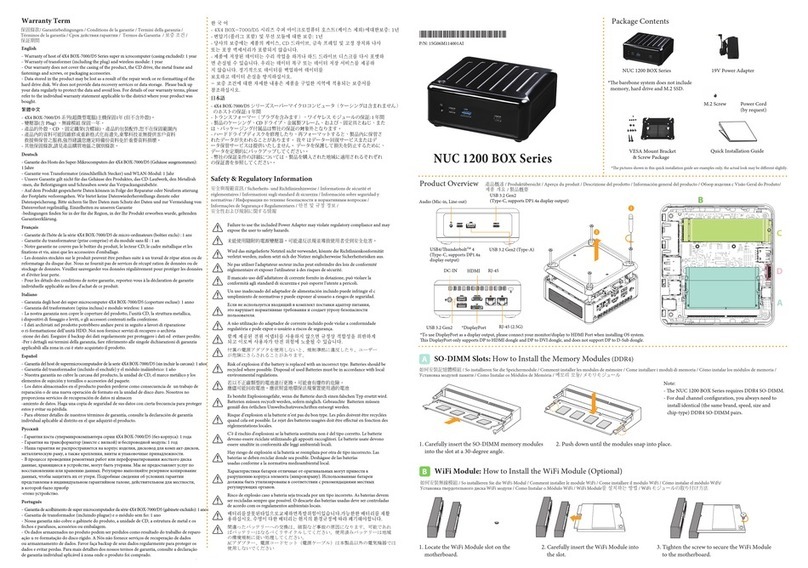 ASROCK NUC 1200 BOX Series quick start guide
