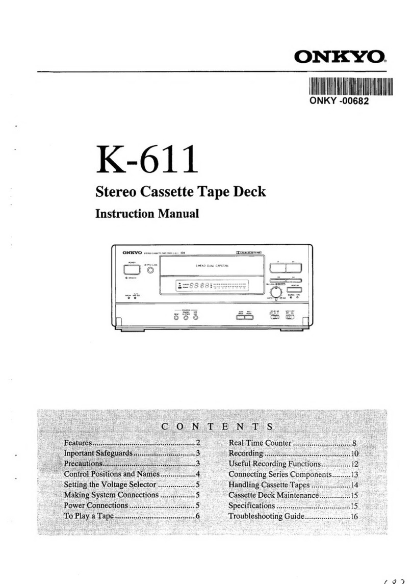 Onkyo K-611 User manual