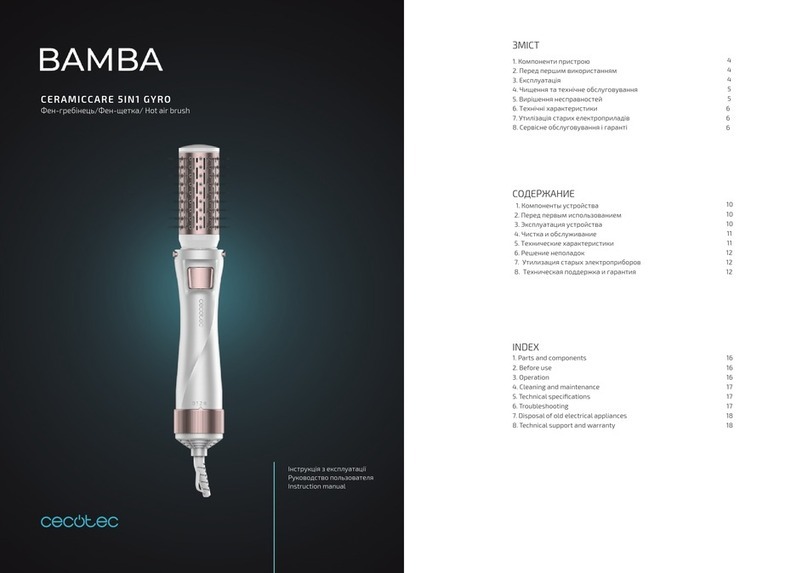 cecotec BAMBA CERAMICCARE 5IN1 GYRO User manual