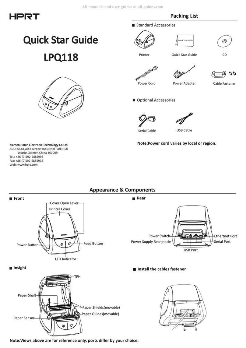 HPRT LPQ118 User manual