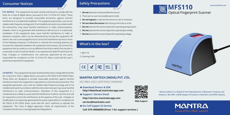 Mantra MFS110 User manual