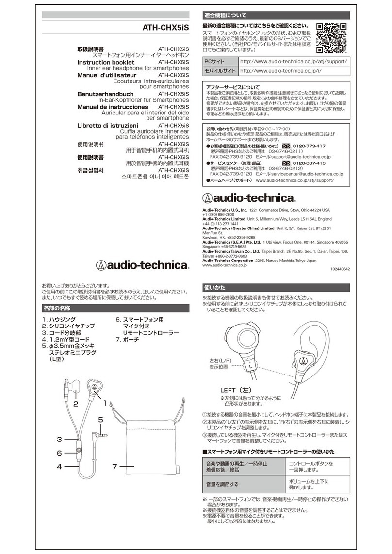 Audio Technica ATH-CHX5iS User manual