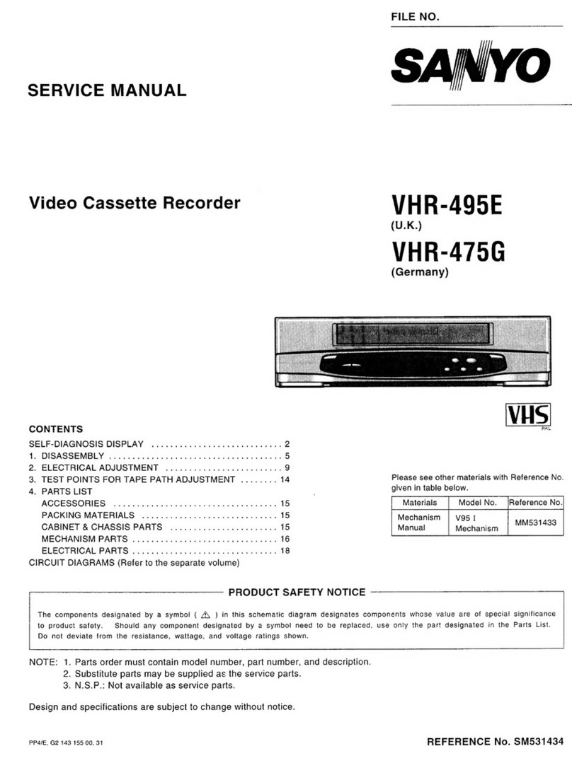 Sanyo VHR-495E User manual