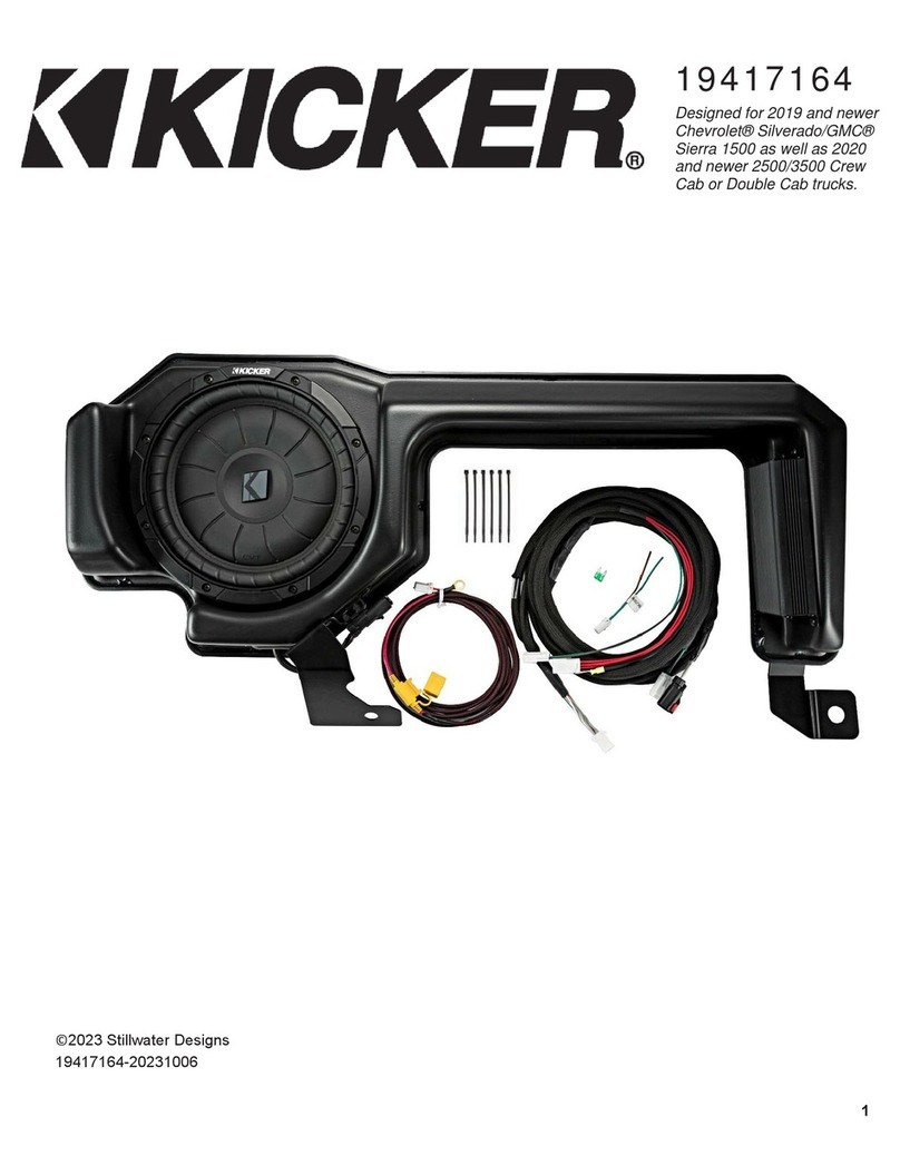 Kicker 19417164 quick start guide