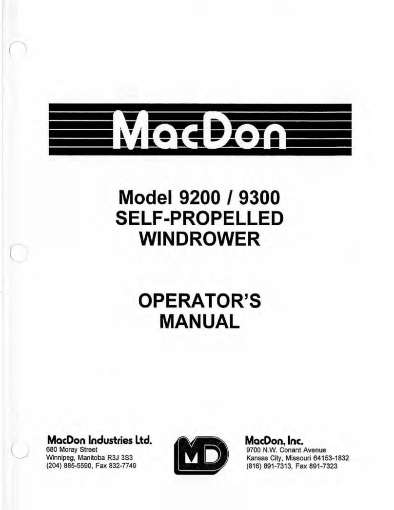 MacDon 9200 Operator's manual
