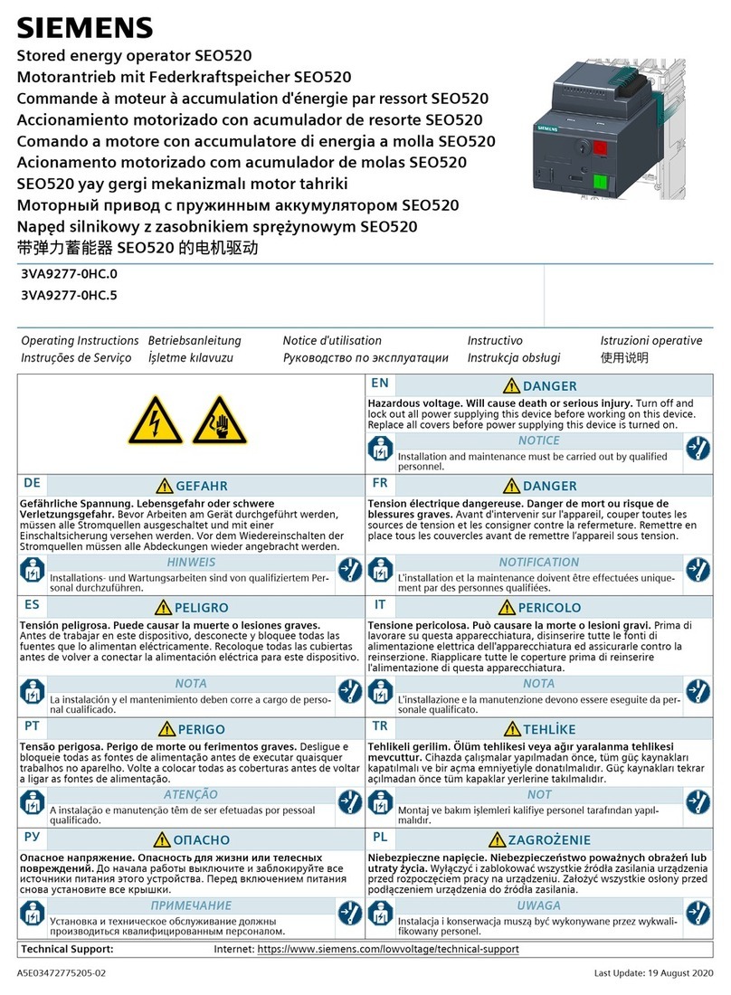 Siemens SEO520 User manual