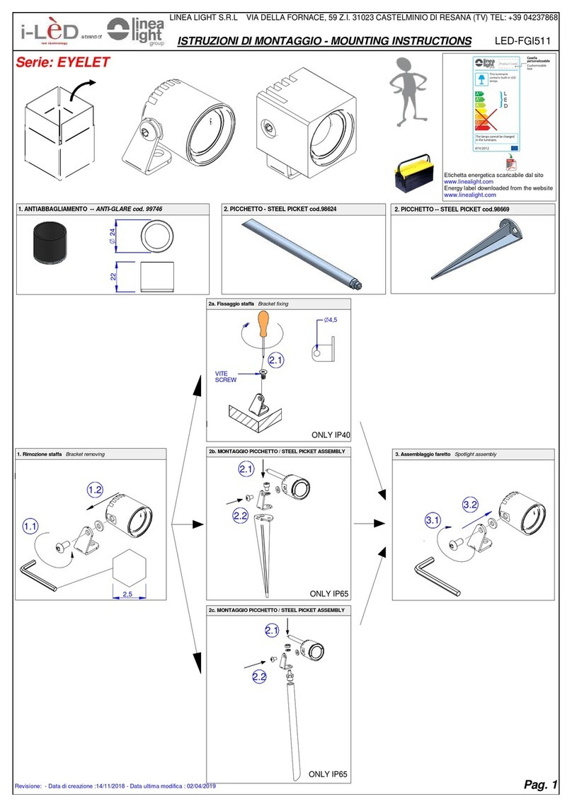 Linea Light LED-FGI511 Mounting instructions