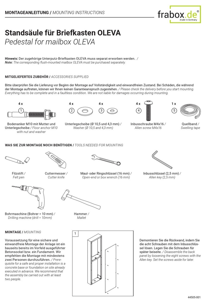 Frabox OLEVA Mounting instructions