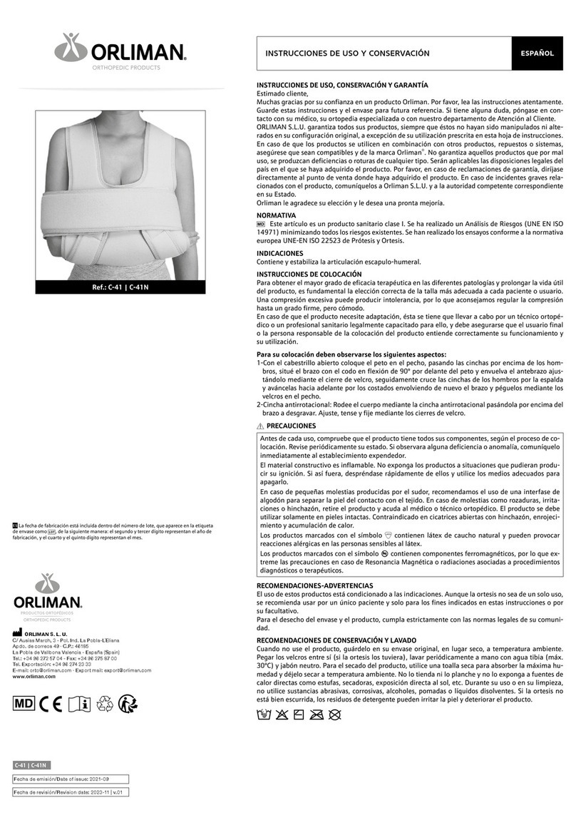 Orliman C-41 Use and maintenance instructions