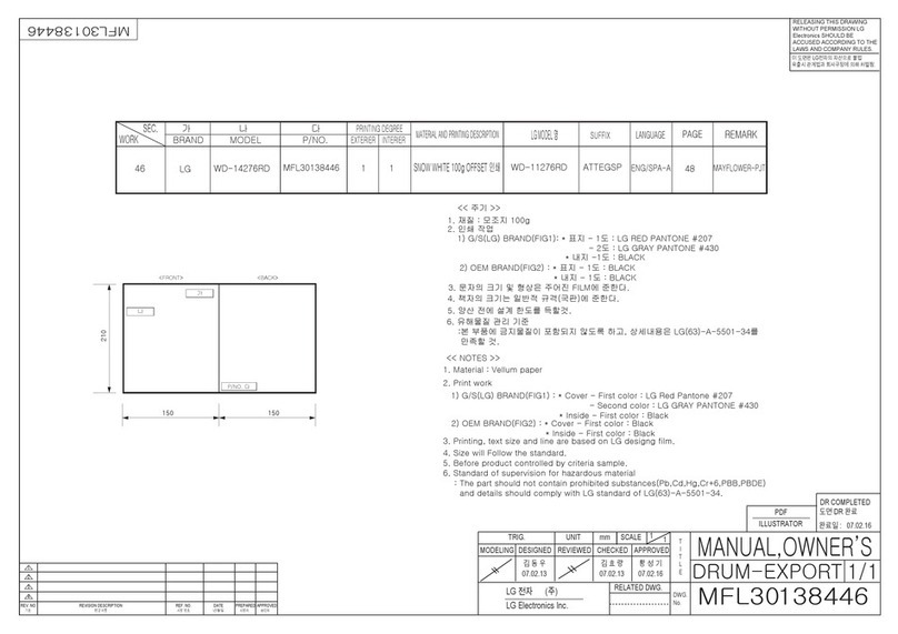LG WD-14276RD User manual