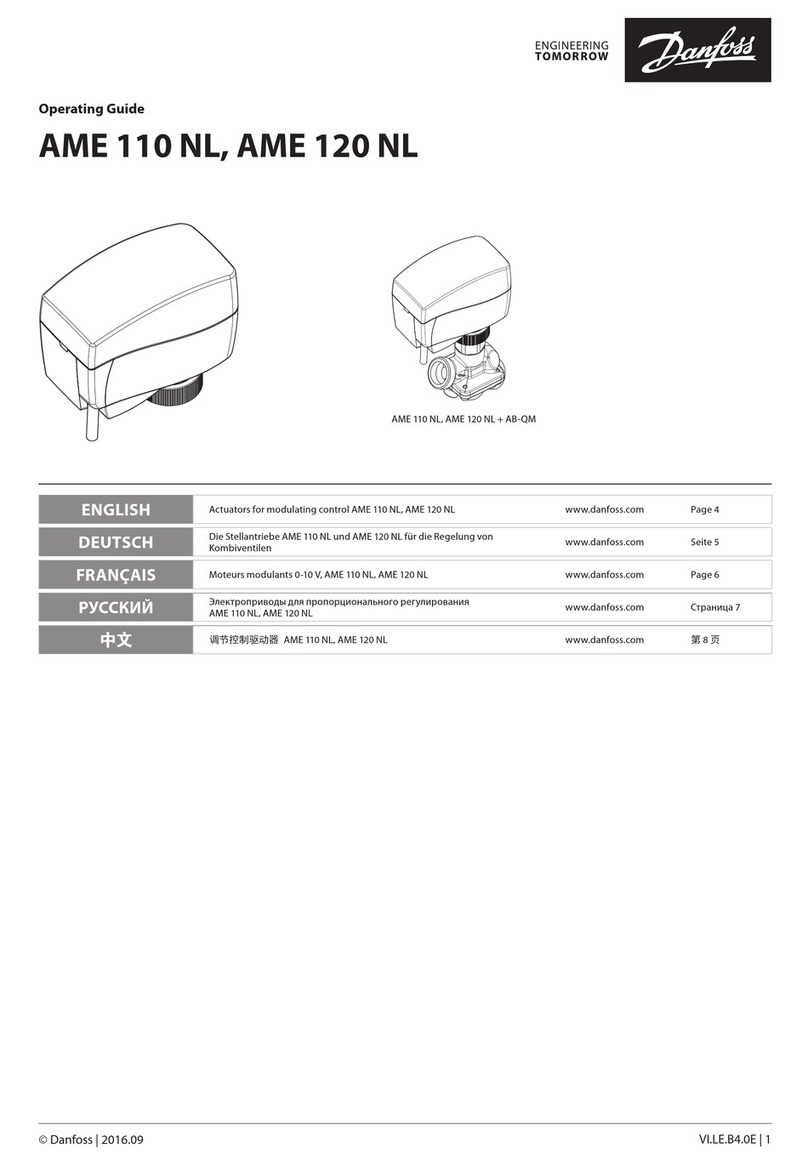 Danfoss AME 110 NL operating guide