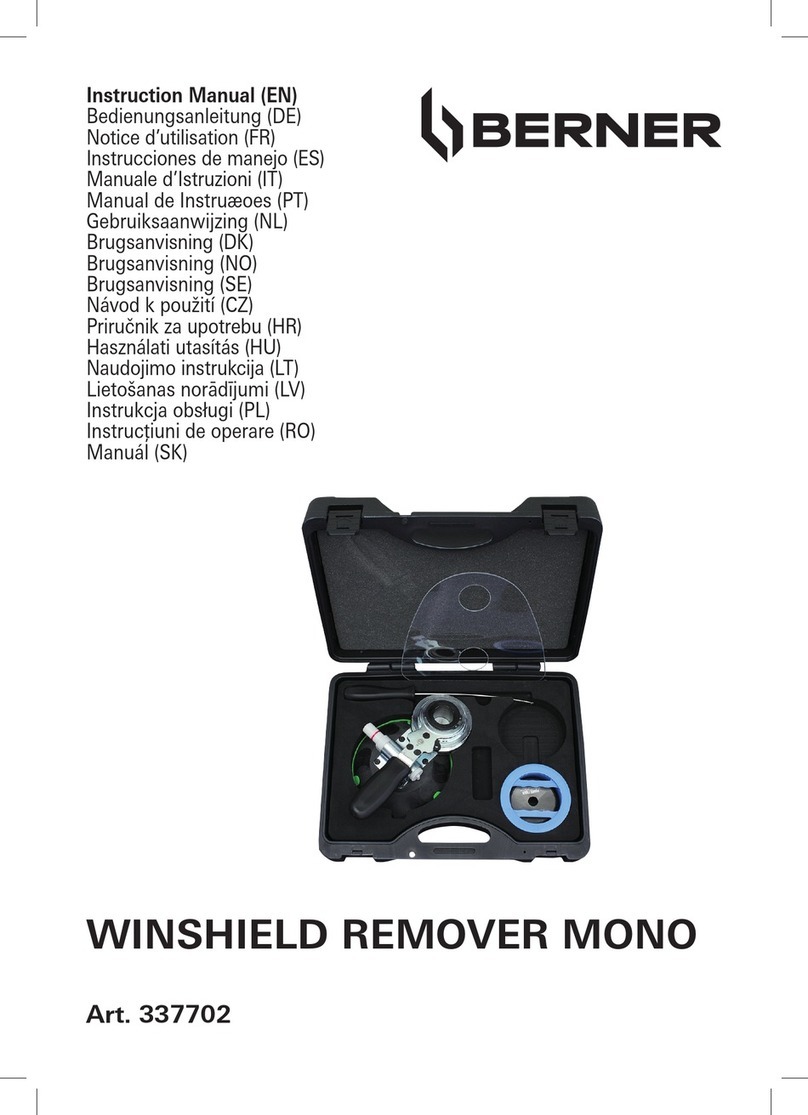 Berner WINSHIELD REMOVER MONO instruction manual