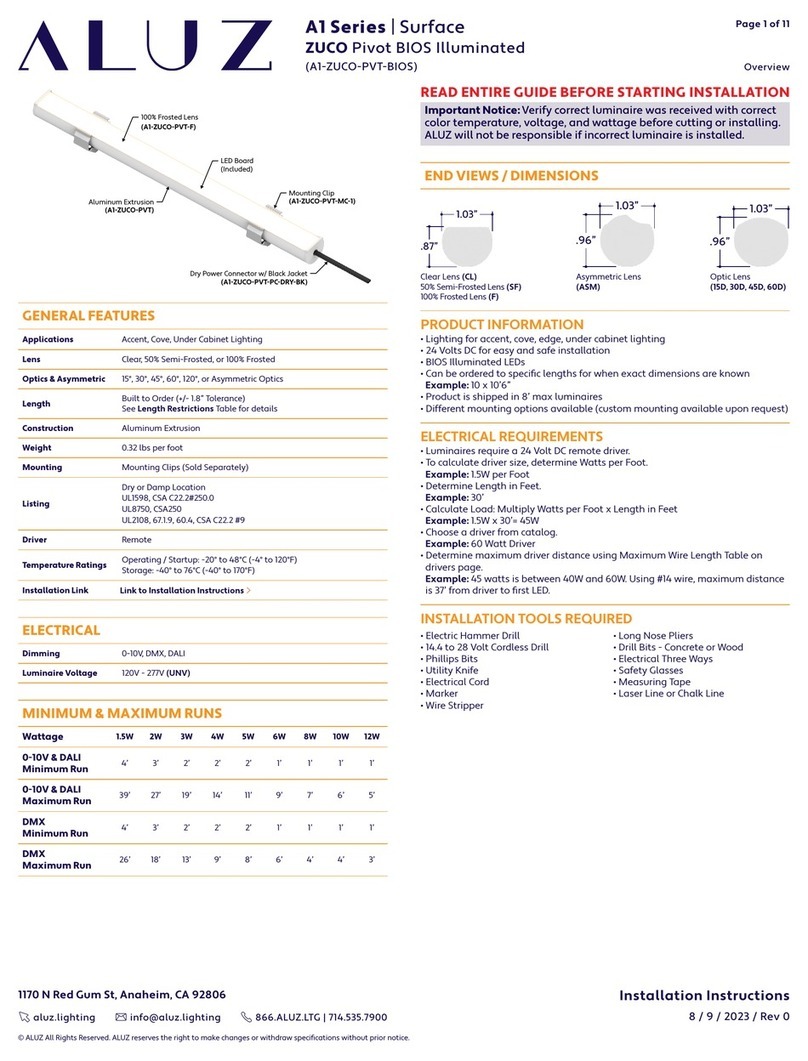ALUZ ZIBI A1 Series manual