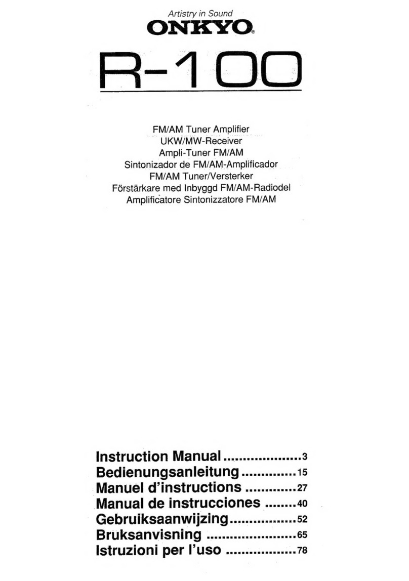 Onkyo R-100 User manual