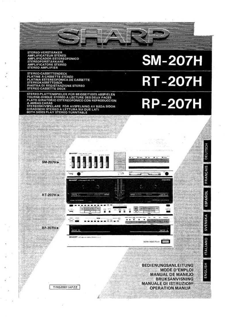 Sharp SM-207H User manual