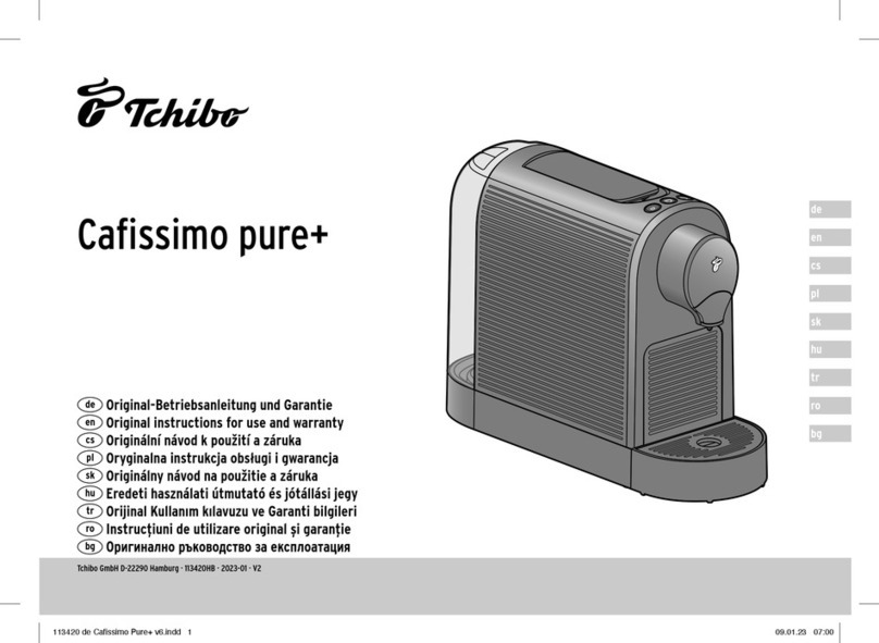 Tchibo Cafissimo pure+ MCA21102 Original instructions for use and warranty Tchibo Cafissimo pure+ MCA21102 Original instructions for use and warranty