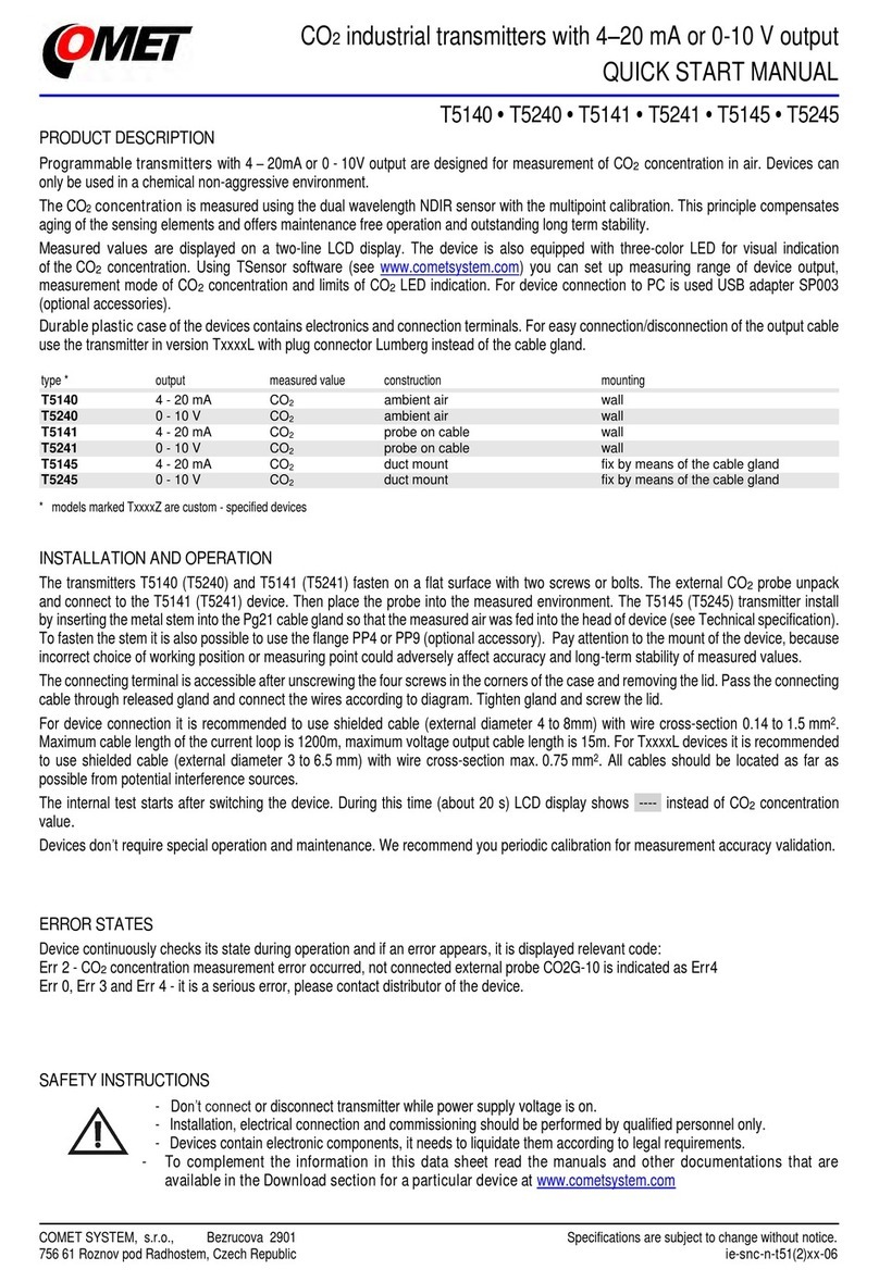 Comet T5140 quick start guide