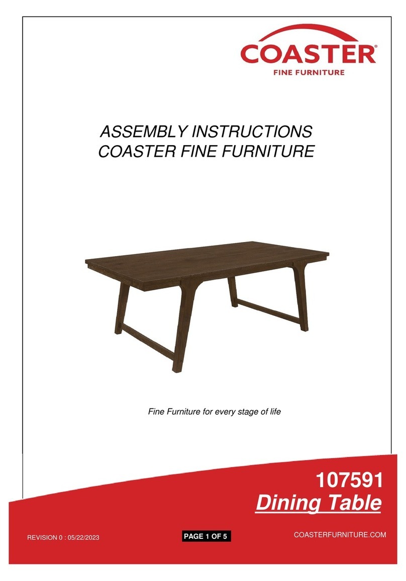 Coaster Reynolds 107591 User manual Coaster Reynolds 107591 User manual
