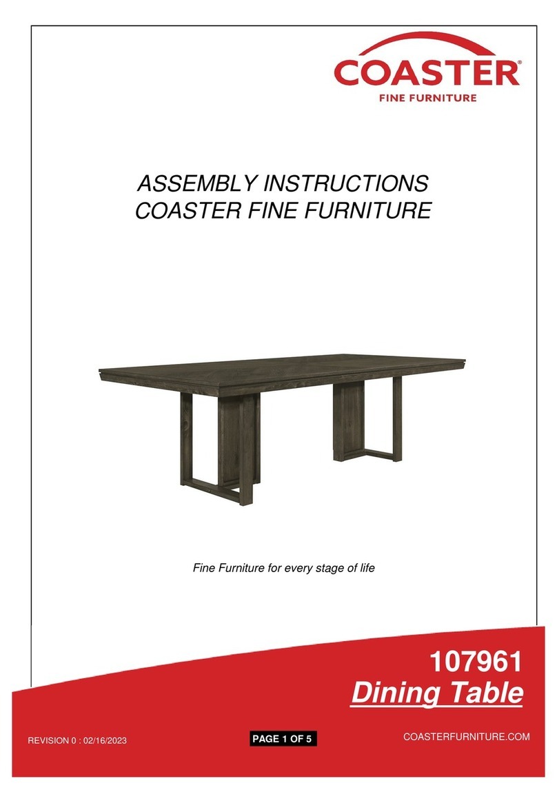 Coaster Kelly 107961 Assembly instructions Coaster Kelly 107961 Assembly instructions