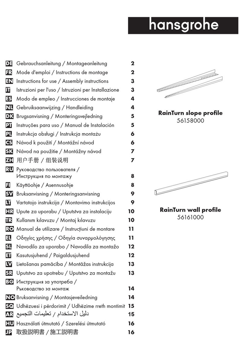 Hans Grohe RainTurn slope profile 56158000 Instructions for use/assembly instructions Hans Grohe RainTurn slope profile 56158000 Instructions for use/assembly instructions