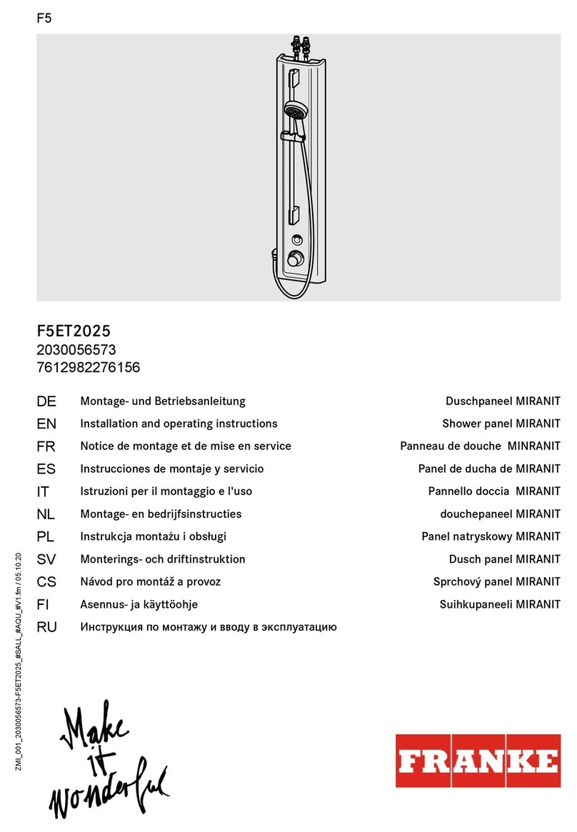Franke MIRANIT F5ET2025 User manual Franke MIRANIT F5ET2025 User manual