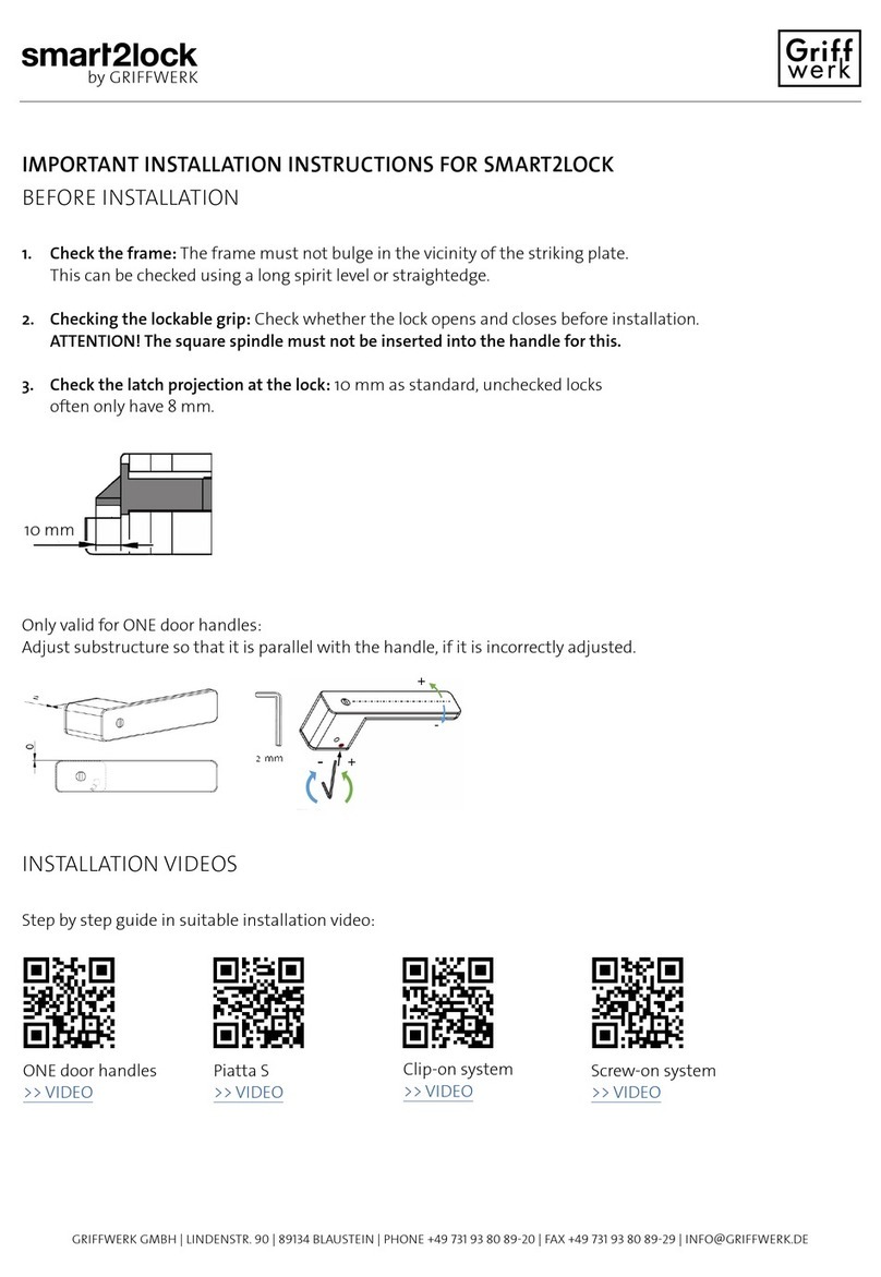 Griffwerk smart2lock User manual Griffwerk smart2lock User manual