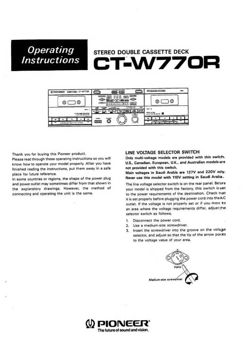Pioneer CT-W770R User manual