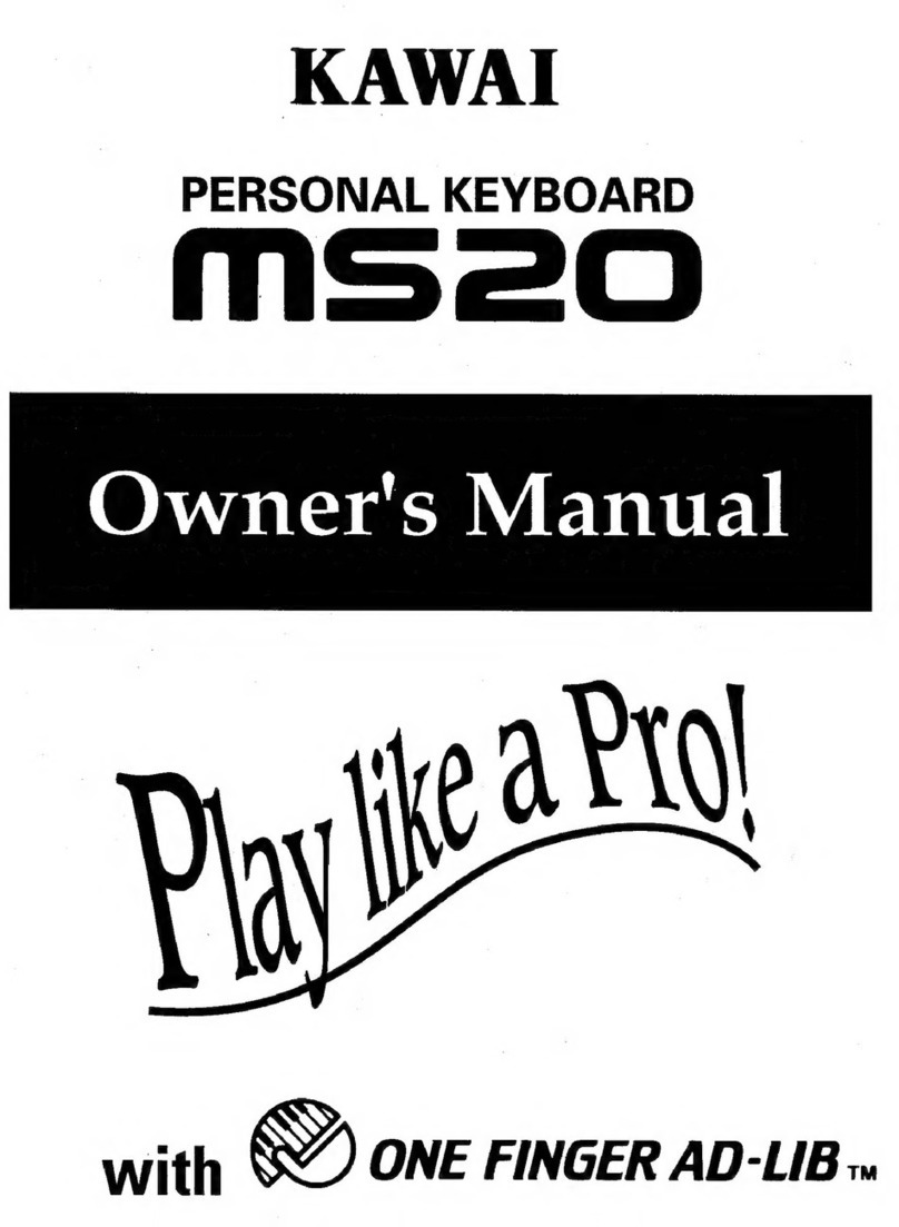 Kawai Personal Keyboard MS20 User manual