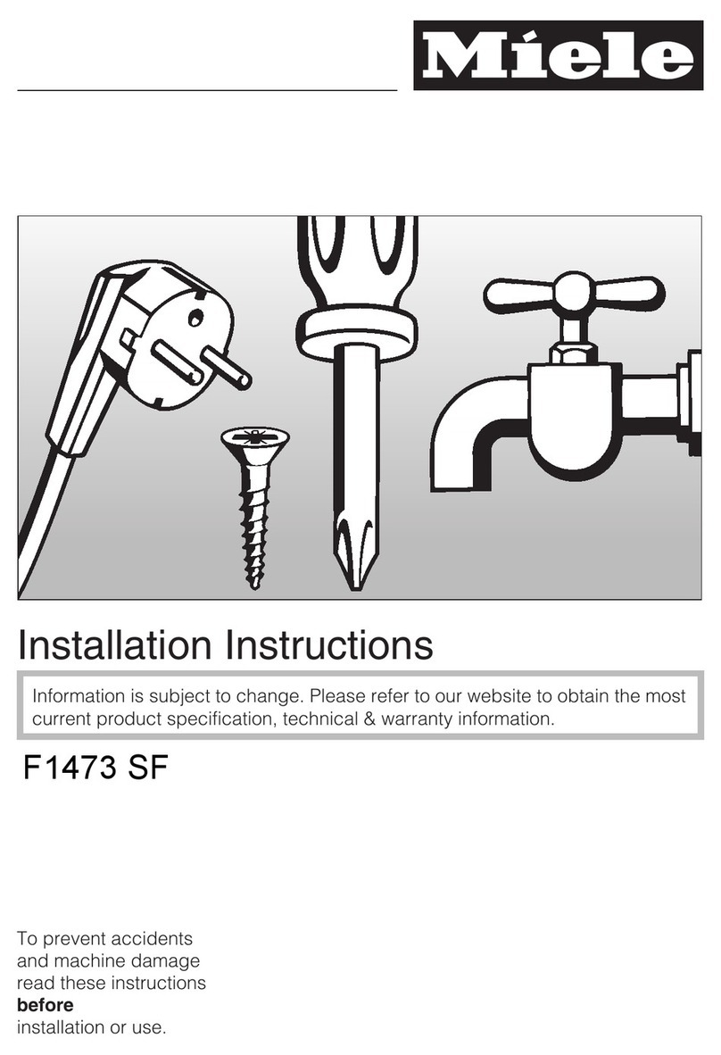 Miele F1473 SF installation instructions