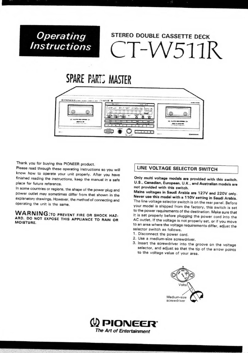 Pioneer CT-W511R operating instructions