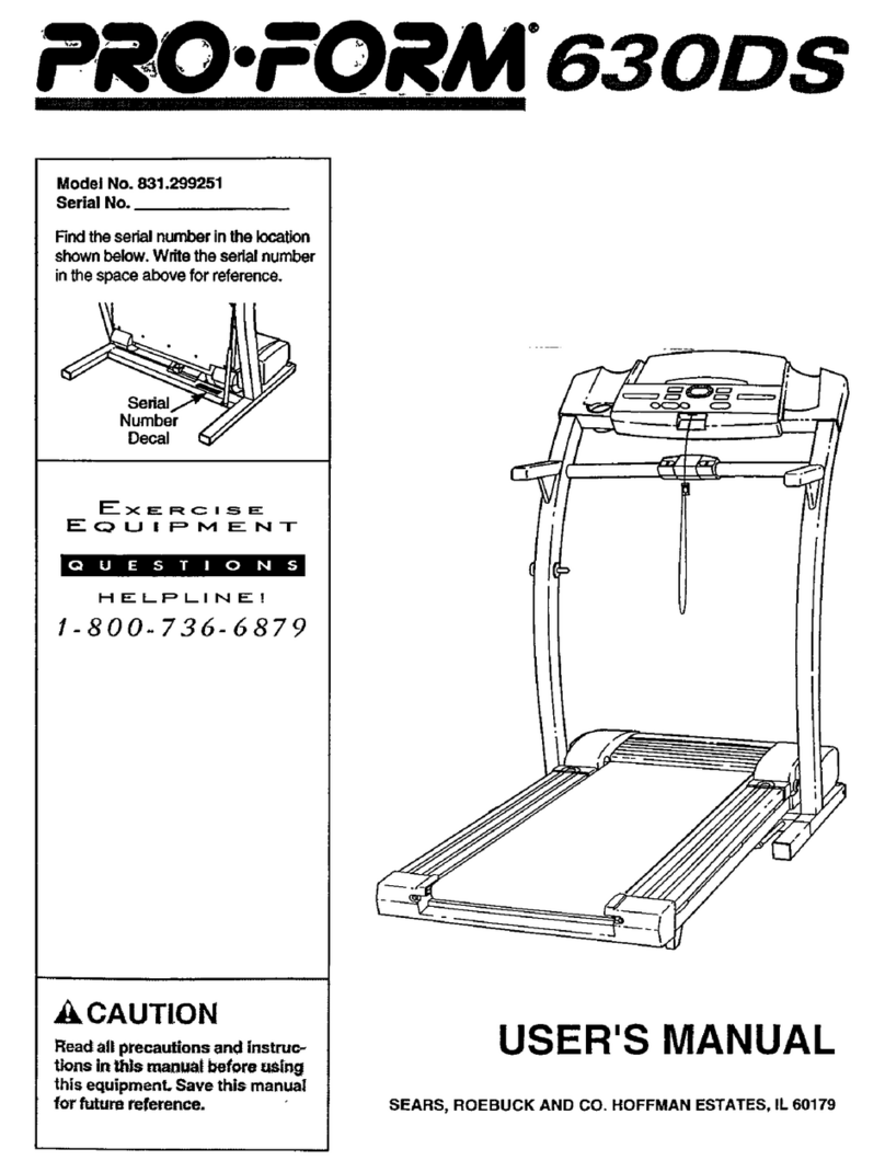 Sears PRO-FORM 630DS User manual