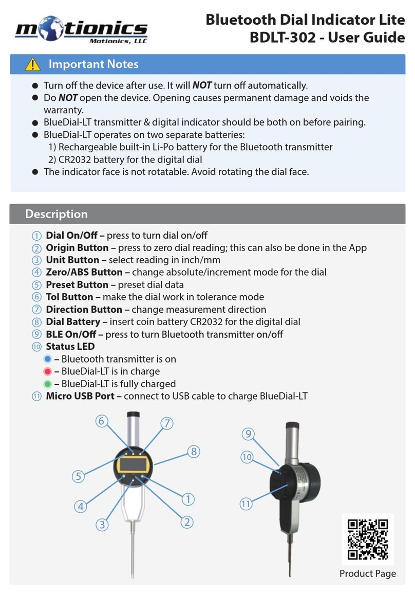 Motionics BDLT-302 User manual