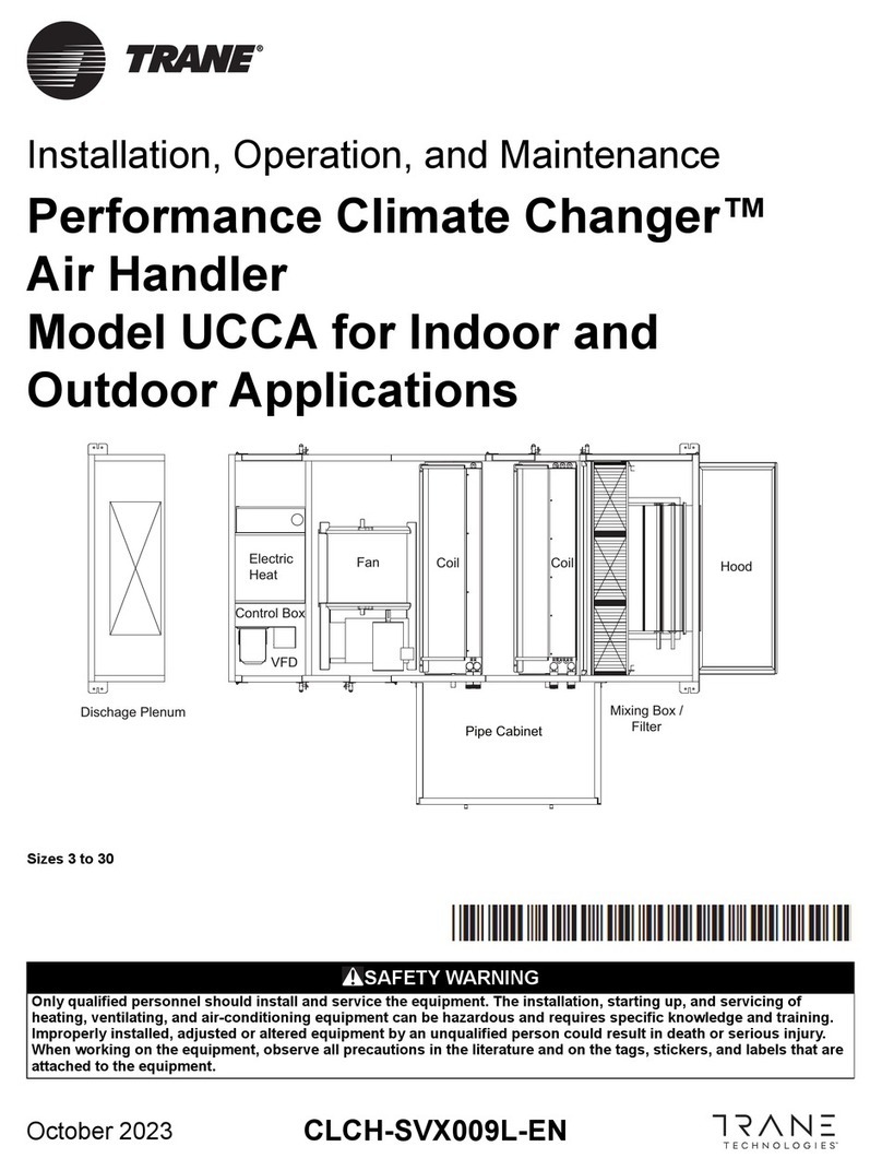 Trane Performance Climate Changer UCCA Series Installation, operation and maintenance