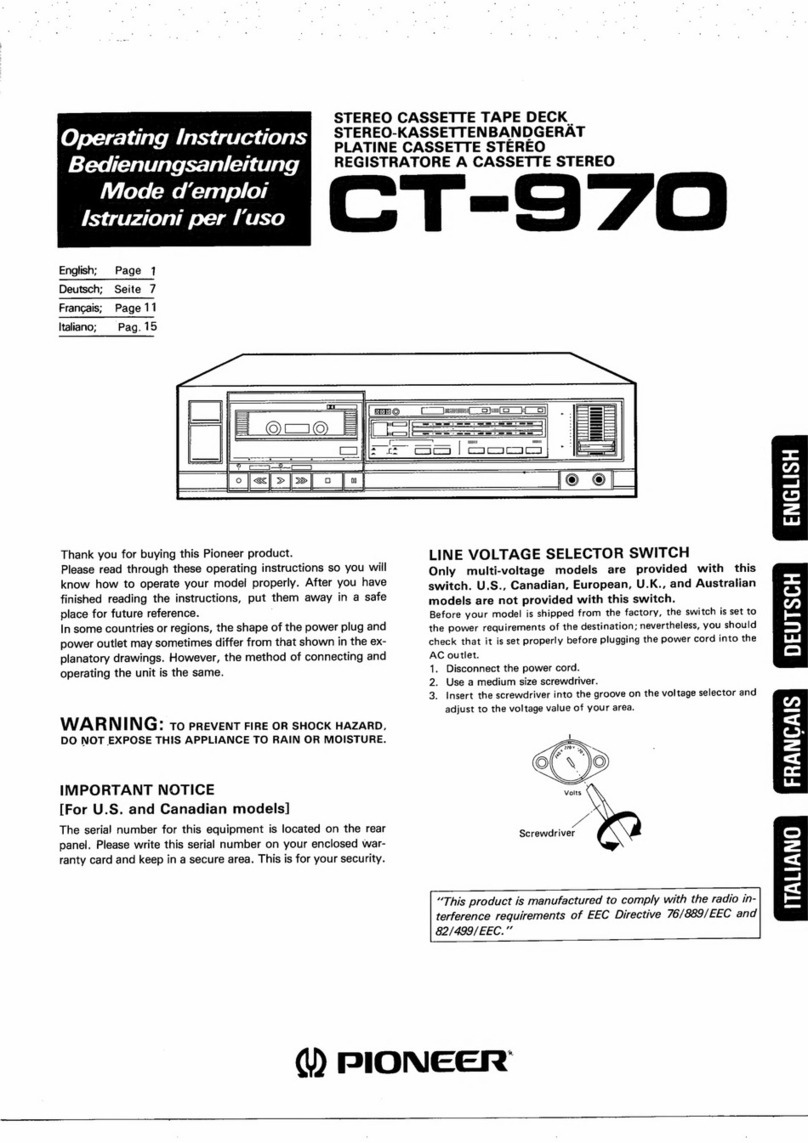 Pioneer CT-970 User manual